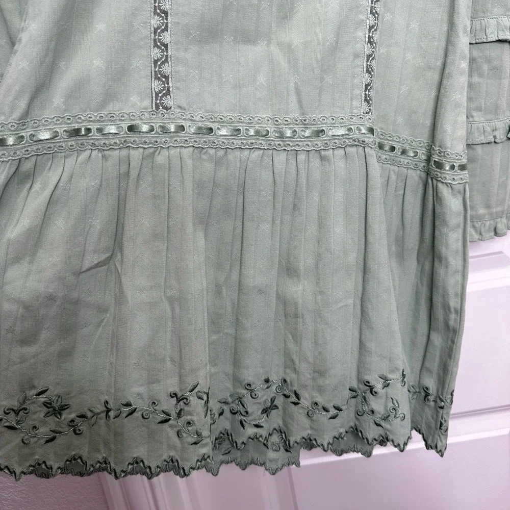 LOVESHACKFANCY CARNABY DRESS in Sage Green Sz‎ 8